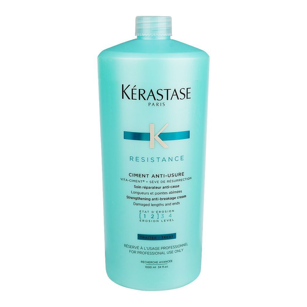 Kerastase Resistance Ciment Anti-Usure and Anti-Breakage Conditioner, For Thinning and Weak Hair, 1000ml - Front View
