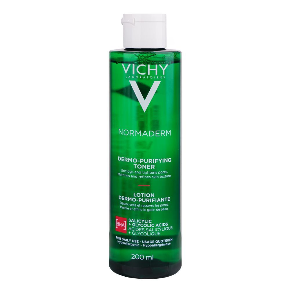 Vichy Normaderm Purifying Pore Tightening Lotion, For Oily Acne-Prone Skin, 200ml - Front View
