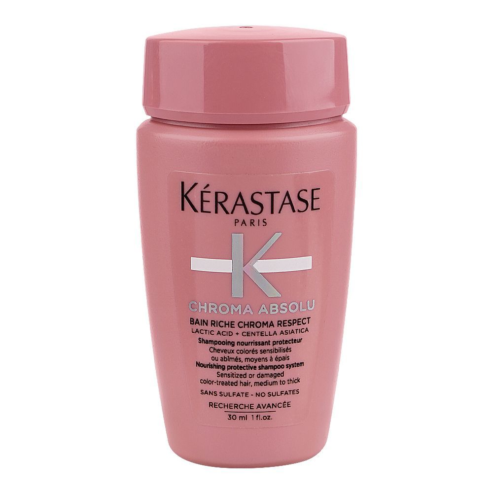 Kerastase Chroma Absolu Bain Riche Chroma Respect Shampoo, For Color Treated Hair, 30ml - Front View