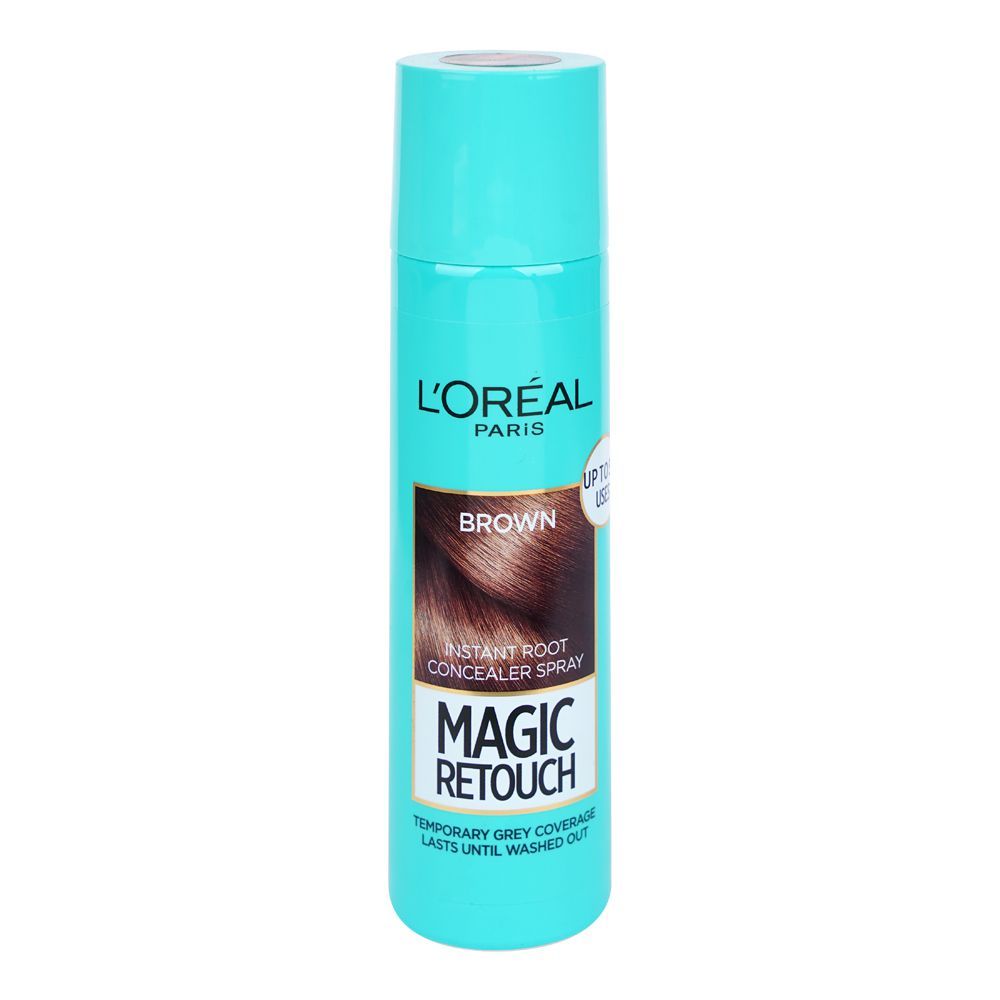 L'Oreal Paris Magic Retouch Instant Root Concealer Spray, Brown, 150ml - Front View