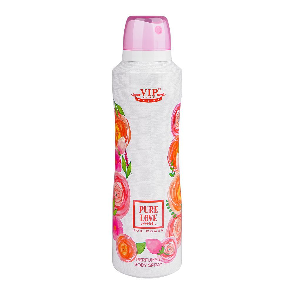 VIP Club Pure Love Perfumed Body Spray, For Women, 200ml - Front View