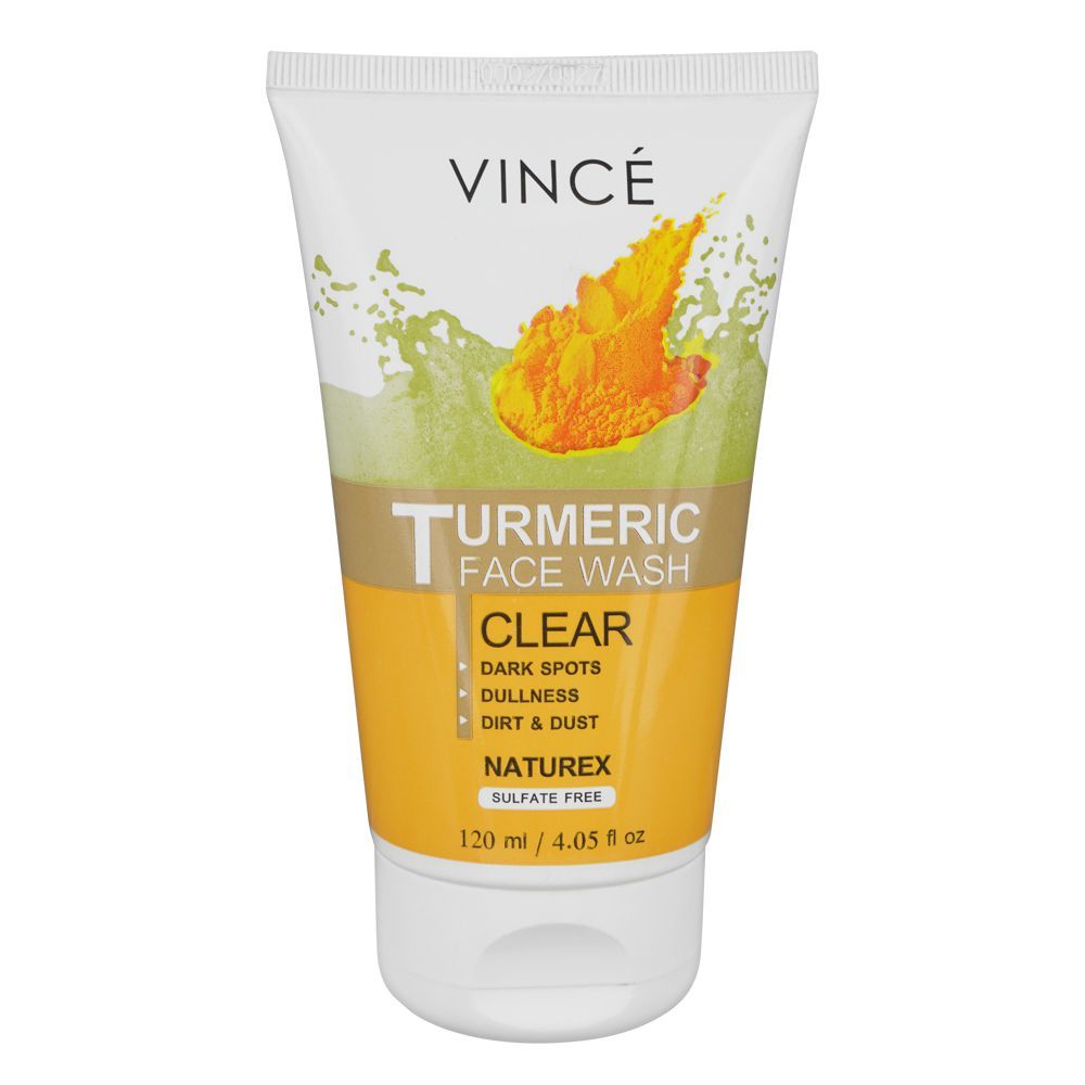 Vince Naturex Turmeric Face Wash, Sulphate Free, 120ml - Front View
