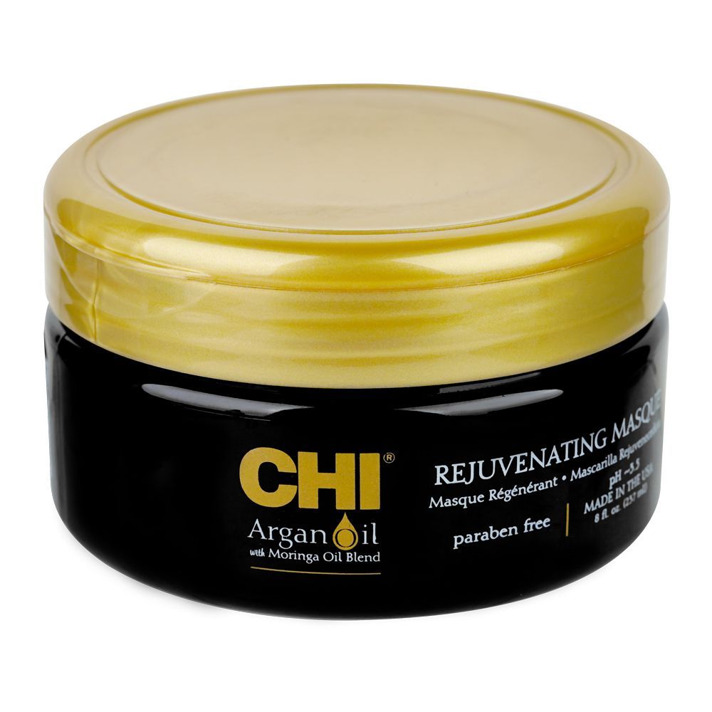 CHI Argan Oil Rejuvenating Hair Mask, Paraben Free, For Damaged Hair, 237ml - Front View
