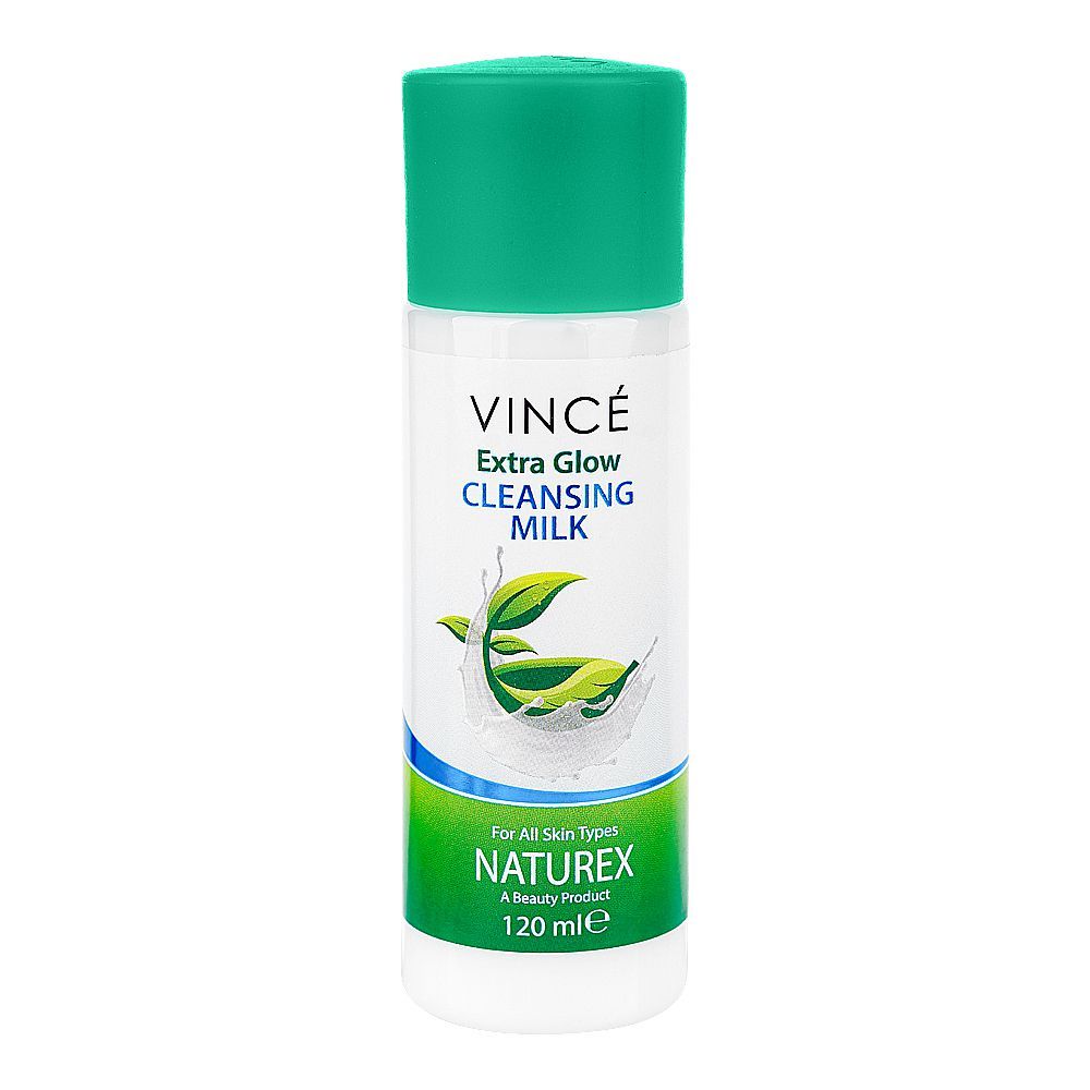 Vince Naturex Extra Glow Cleansing Milk, For All Skin Types, 120ml - Front View