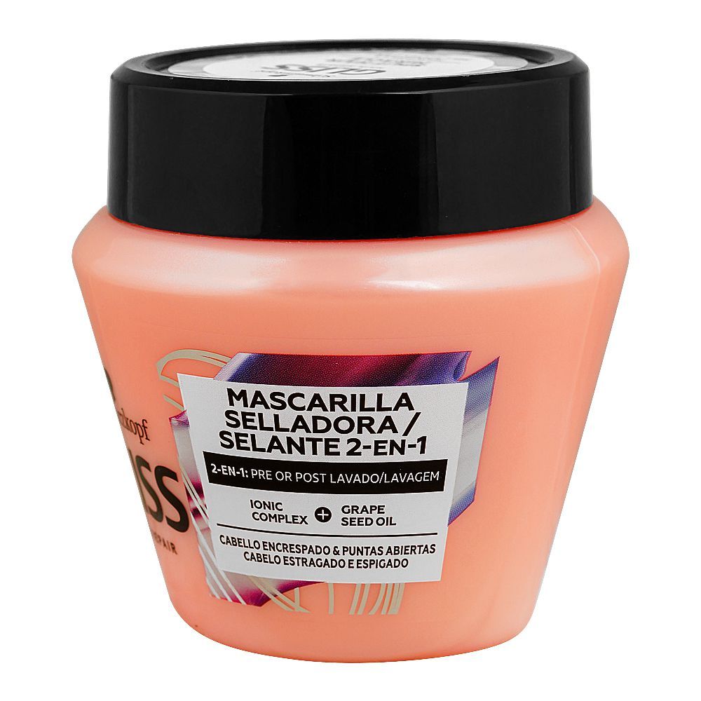 Schwarzkopf Gliss Split Ends Hair Miracle 2 In 1 Hair Mask, For Sealing Treatment, 300ml - Front View