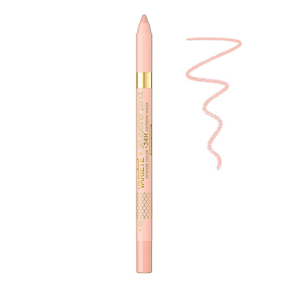 Eveline Waterproof Variete Gel Eyeliner Pencil, 06 Champagne - Front View