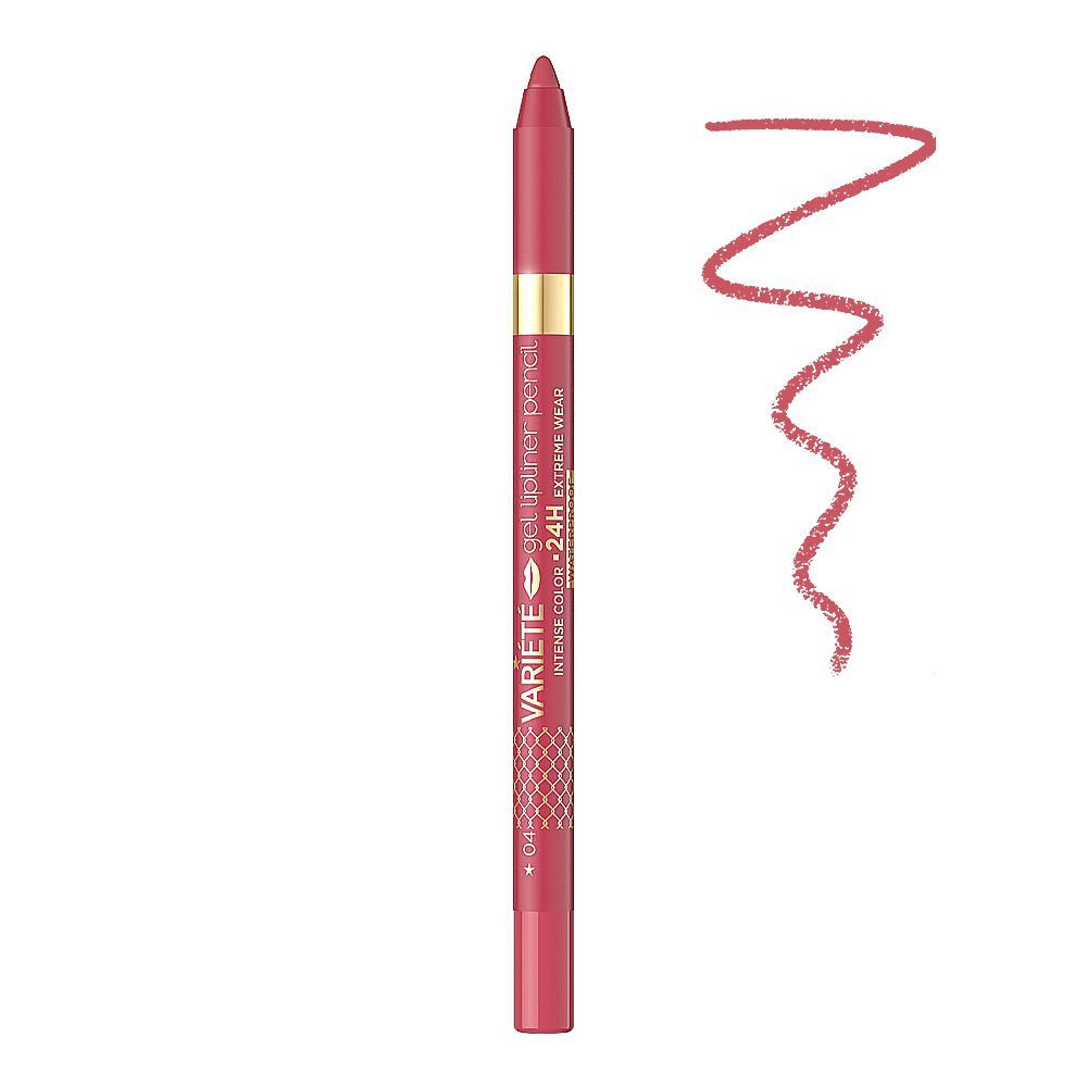 Eveline Waterproof Variete Gel Eyeliner Pencil, 04 Candy Rose - Front View