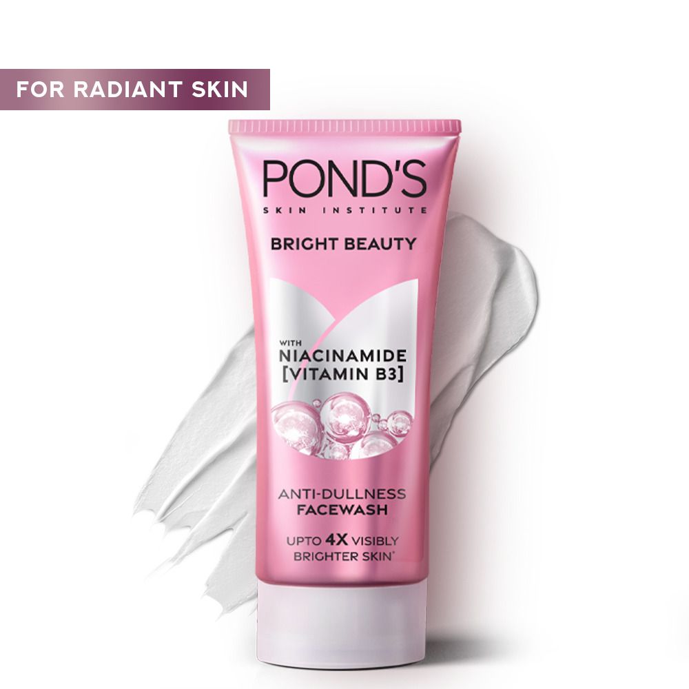 Pond's Bright Beauty Anti-Dullness Face Wash With Niacinamide & Vitamin B3, 50g - Front View