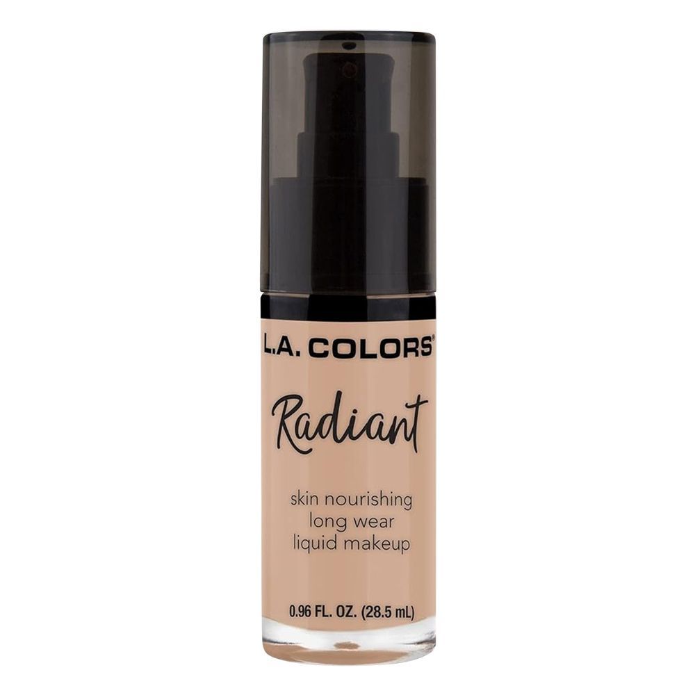 L.A. Girl Radiant Liquid Foundation, 28.5ml, CLM389 Medium Beige - Front View