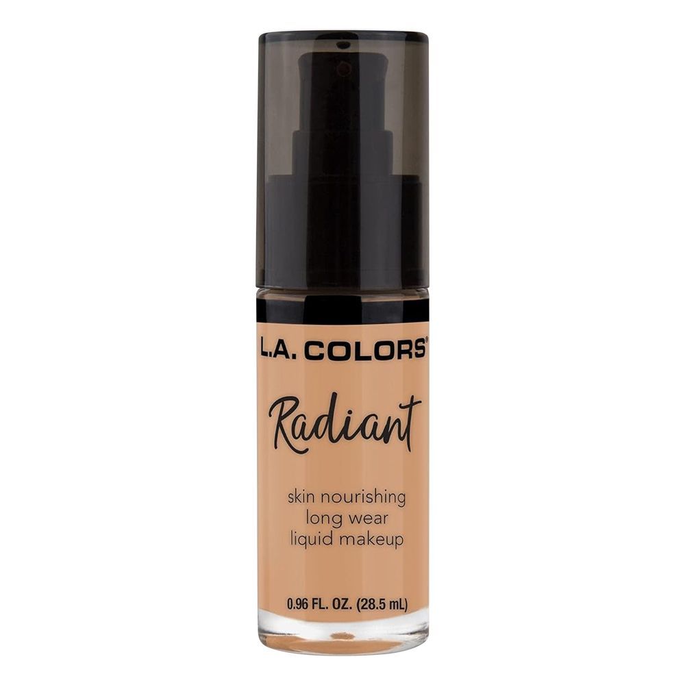 L.A. Girl Radiant Liquid Foundation, 28.5ml, CLM390 Light Tan - Front View