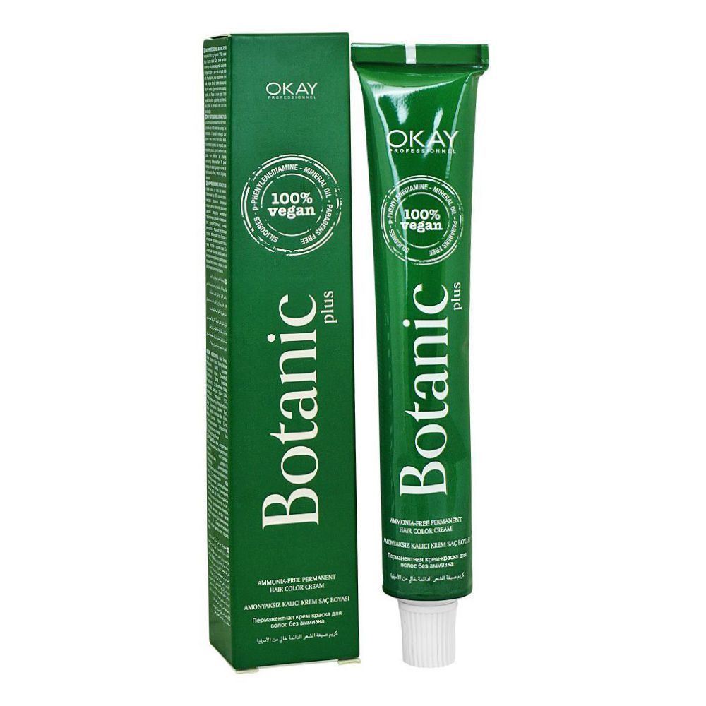 Okay Professionnel Botanic Plus Hair Color, Hair Dye Cream, 60ml, 4.33 Extra Golden Brown - Front View