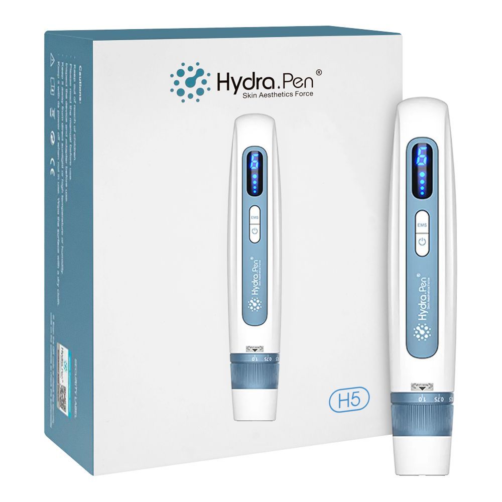 Hydra Pen Microneedle System, Dermapen Microneedling Device, Blue, H5 - Front View
