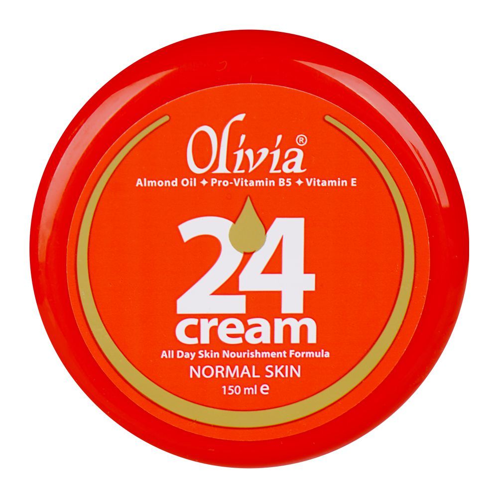 Olivia 24 Cream with Almond Oil, Pro-Vitamin B5 & Vitamine E, For Normal Skin, 150ml - Front View