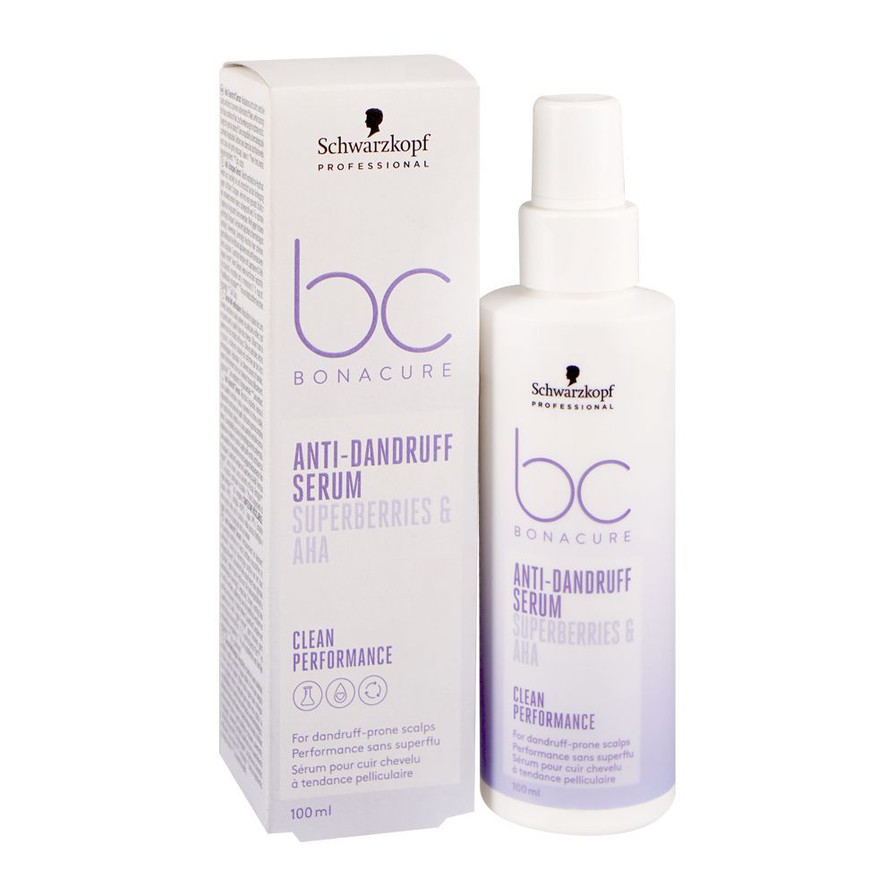 Schwarzkopf Bonacure Anti Dandruff Hair Serum with Super berries & AHA, 100ml - Front View