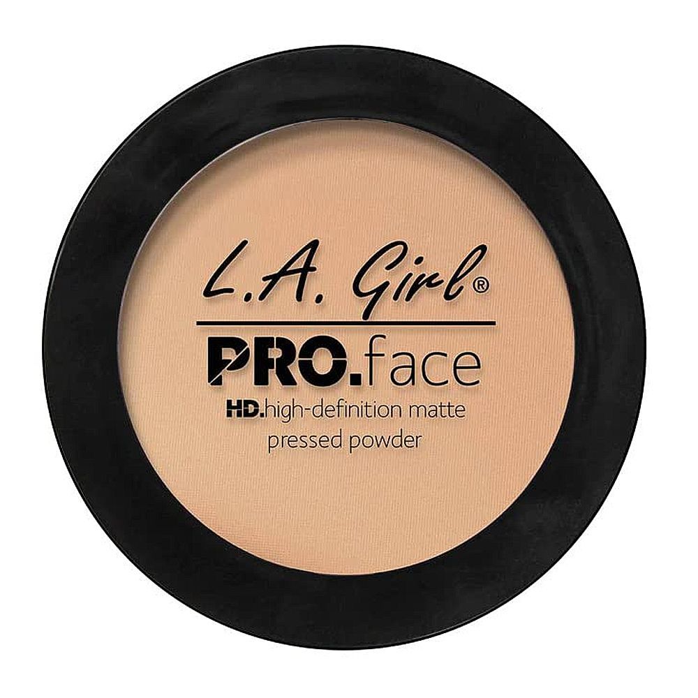 L.A. Girl Pro Face HD High Definition Matte Pressed Powder, 7g, GPP605 Nude Beige - Front View