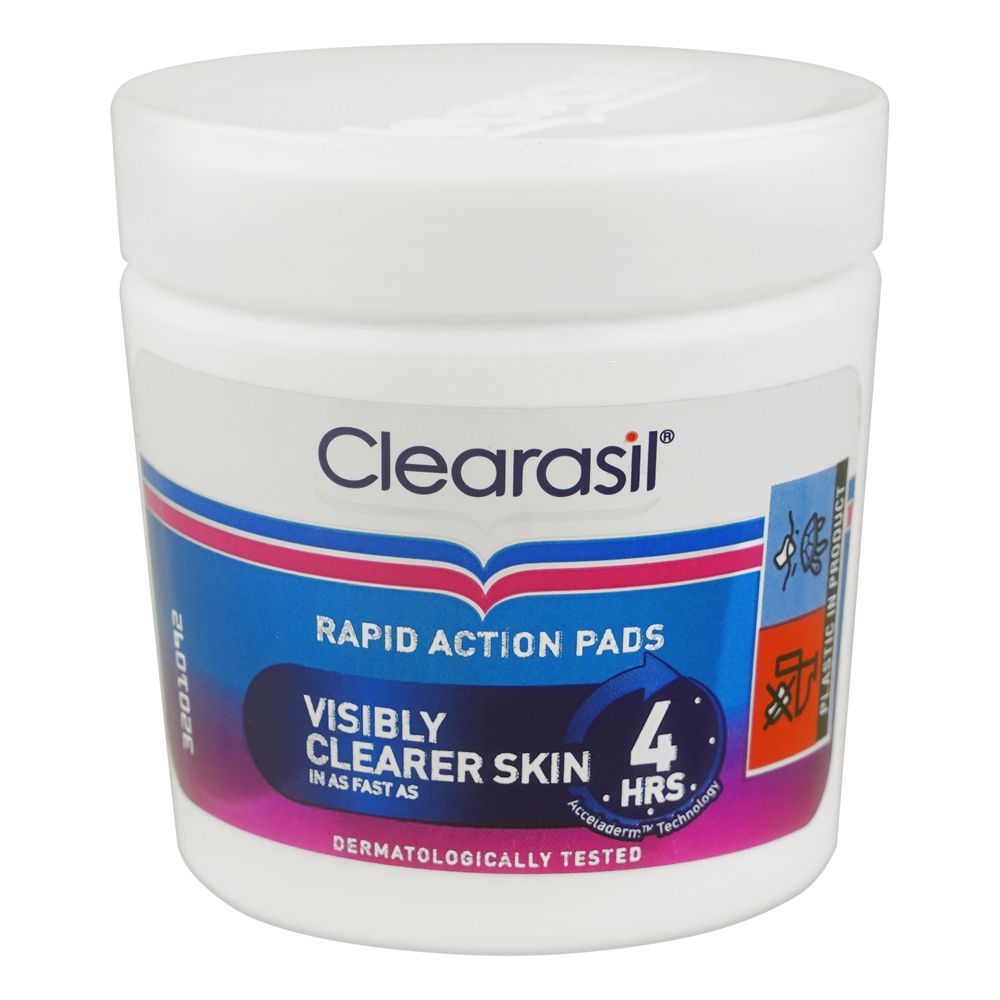 Clearasil Rapid Action Cleansing Pads, 65-Pack - Front View