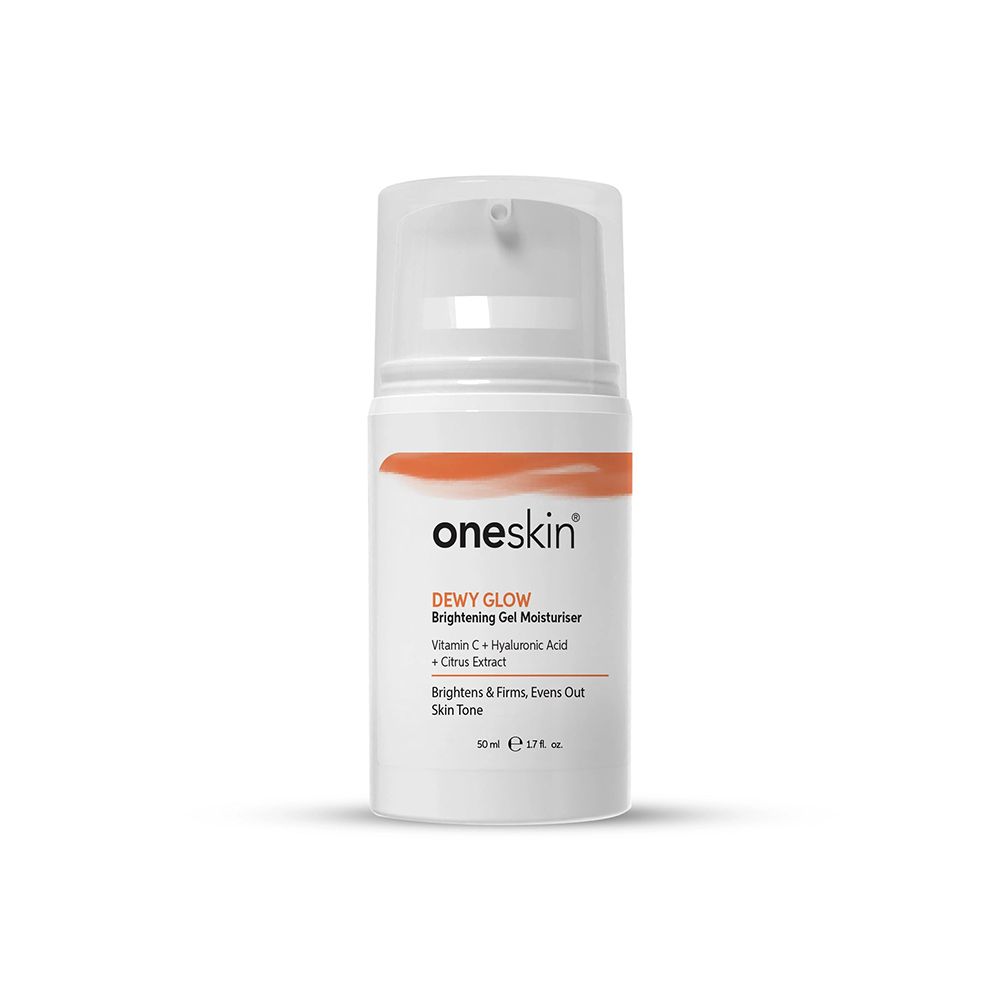 Oneskin Dewy Glow Brightening Gel Moisturizer with Vitamin C, Hyaluronic Acid & Citrus, 50ml - Front View