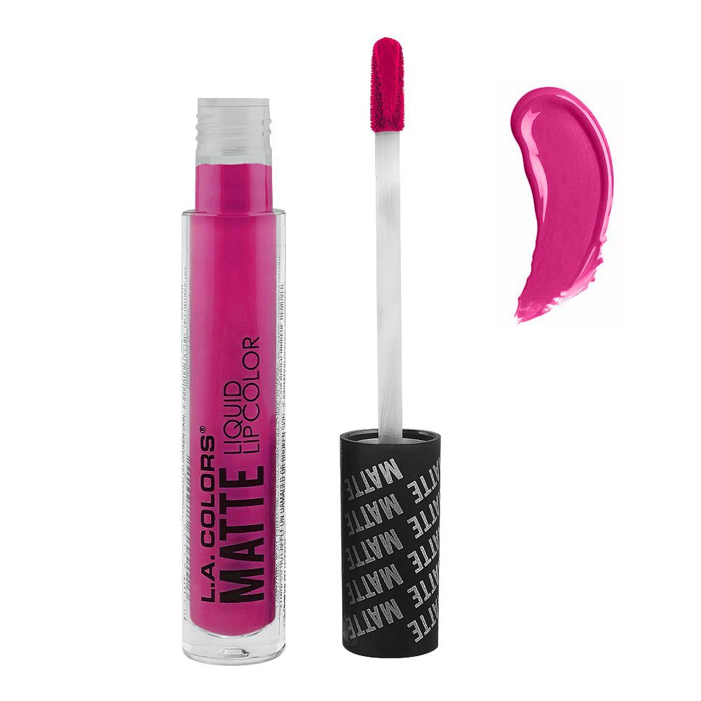 L.A. Colors Matte Lip Color Liquid Lipstick, 4g, CLG4013 Pampered - Front View