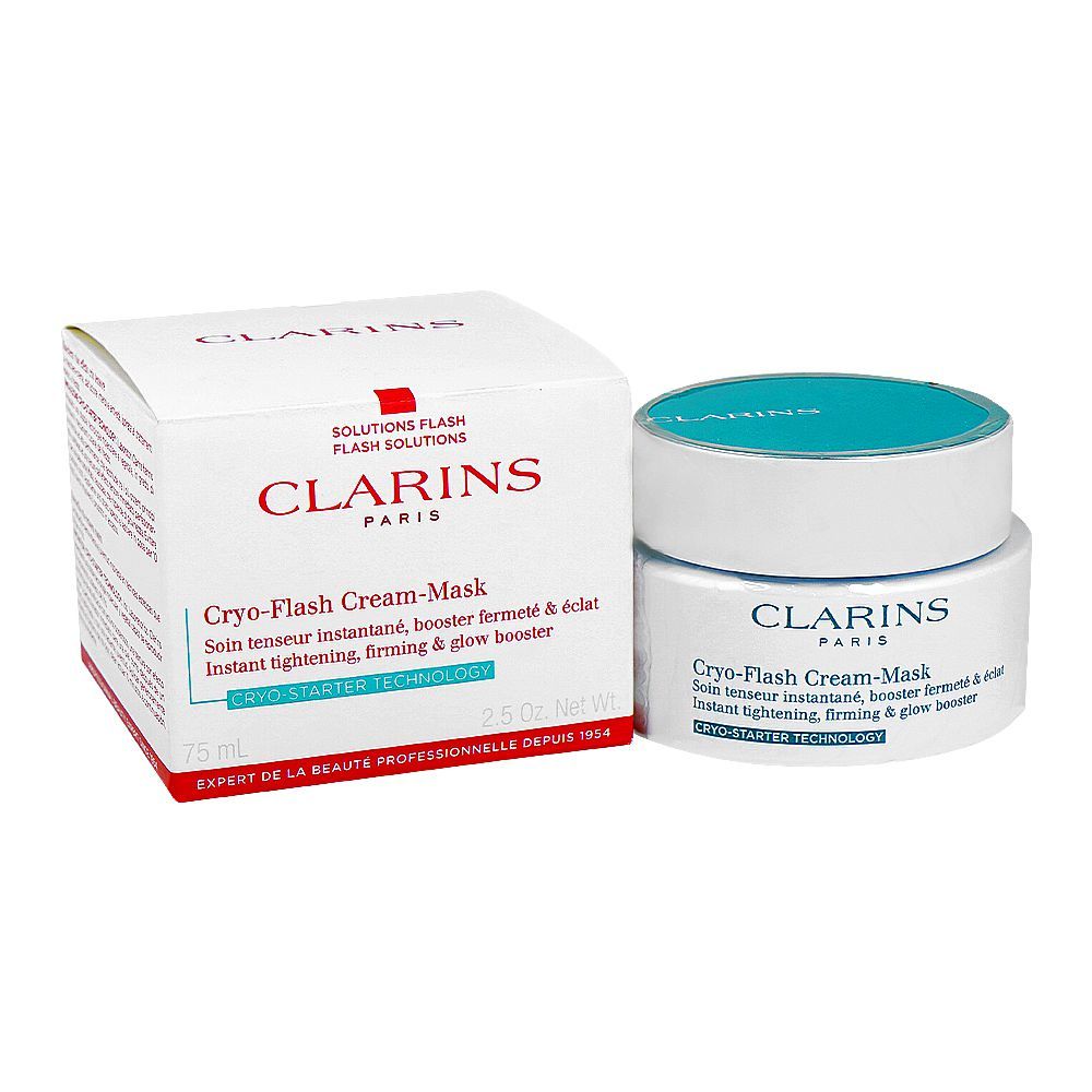 Clarins Paris Cryo-Flash Pore Refining & Firming Gel-Cream Face Mask, 75ml - Front View