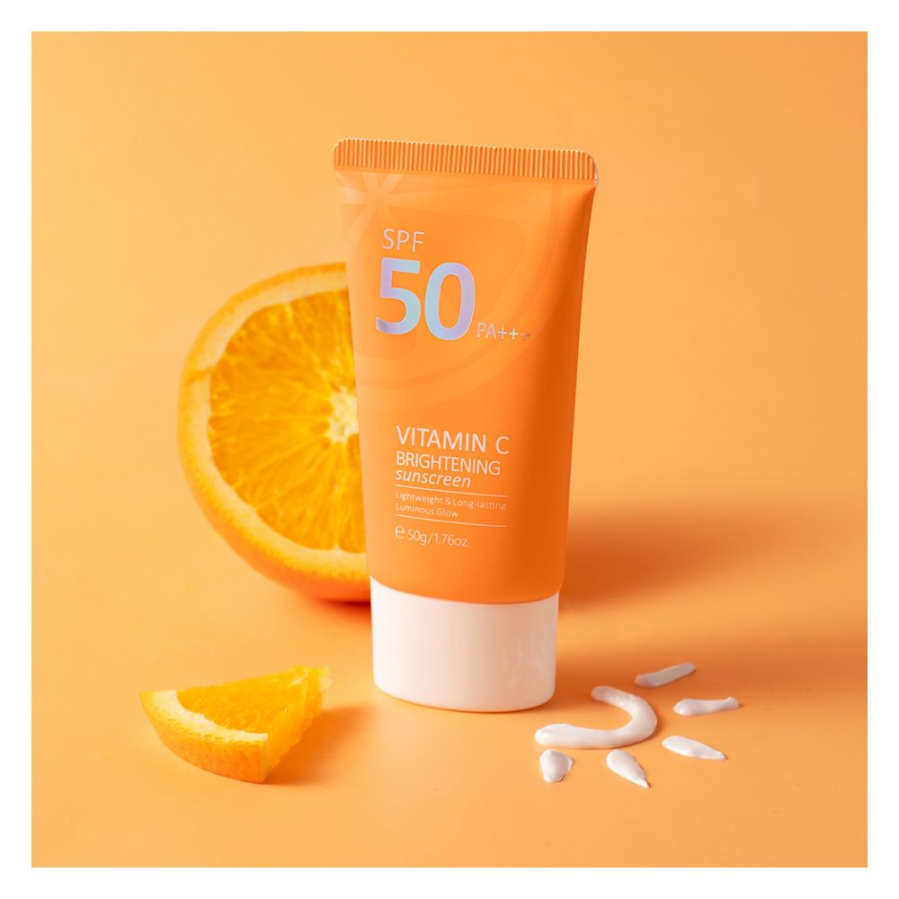 Laikou Vitamin-C Brightening Sunscreen, UV Protection, SPF50, PA+++, 50g, LK99237A - Front View