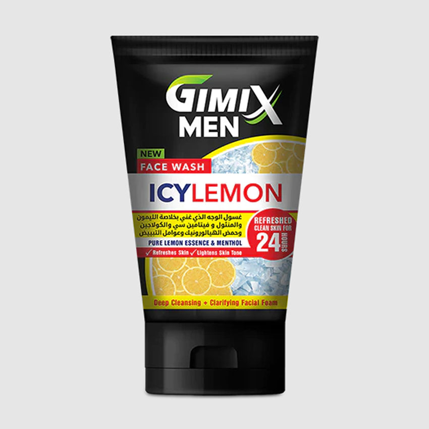 Gimix Men Icy Lemon Face Wash 100ml - Front View