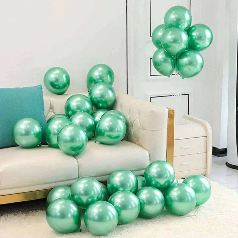 Balloons Metallic Light Green 25 or 50 Balloons