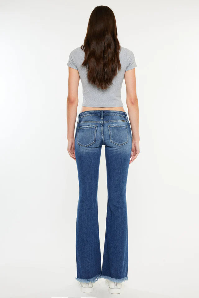 Back view of Brandy low rise baby bootcut jeans for women Pakistan