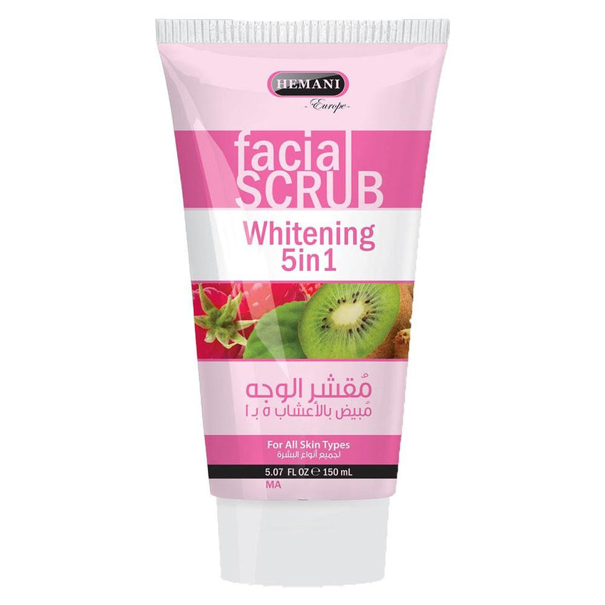 Hemani Facial Scrub Whitening 5 in 1 - 150ml - Front View