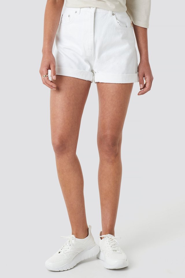 Turn Up Mom Shorts By Ace White For Womens  - Side View - AceCart