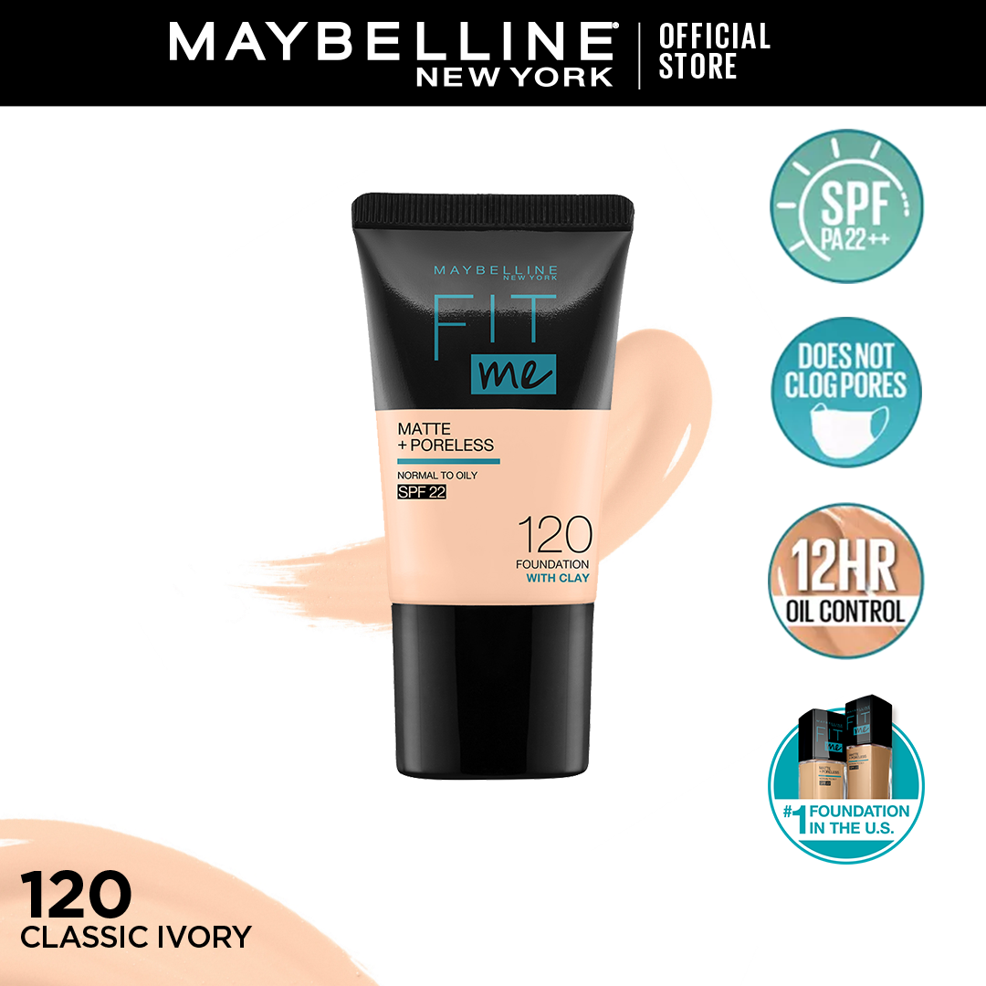 Maybelline Fit Me Mini Tube Foundation 18ml - 120 Classic Ivory - Buy Online at AceCart