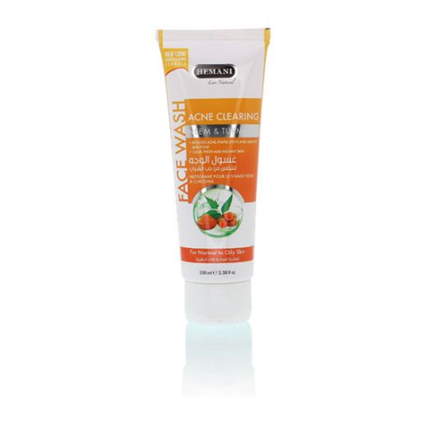 Hemani Acne Clearing Face Wash With Neem & Turmeric 100ml - Front View