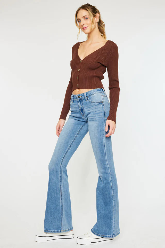 Samuel Mid Rise Flare Jeans