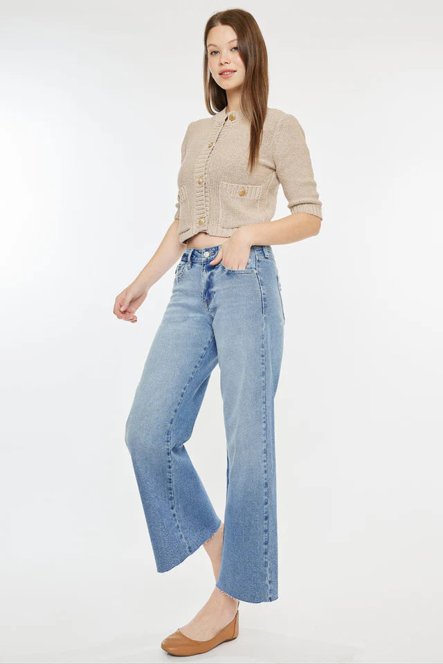 Maya Mid Rise Wide Leg Jeans