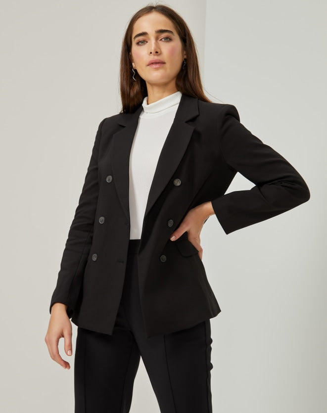 Regular Basic Blazer By Ace Black - Front View
