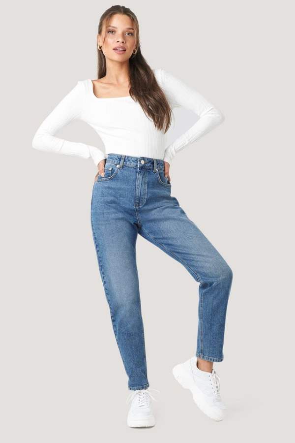 Womens Slim Fit Mid-Rise Clean Look Stretchable Jeans  - Front View - AceCart