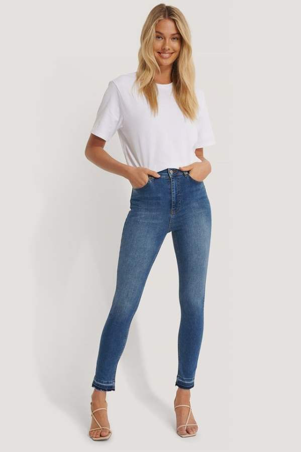 Super Skinny Fit Mid-Rise Clean Look Stretchable Jeans  - Front View - AceCart