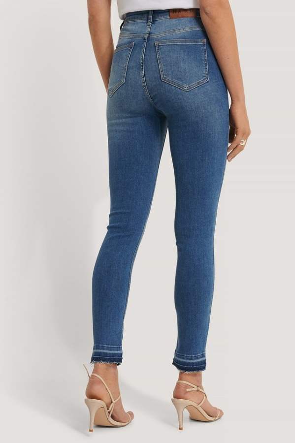 Super Skinny Fit Mid-Rise Clean Look Stretchable Jeans  - Side View - AceCart
