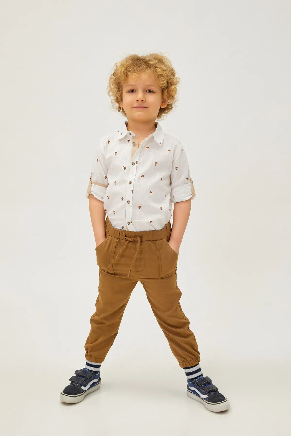 Baby Boy Camel Elasitc Jeans