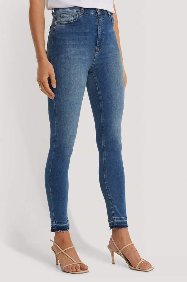 Super Skinny Fit Mid-Rise Clean Look Stretchable Jeans  - Right Side View - AceCart
