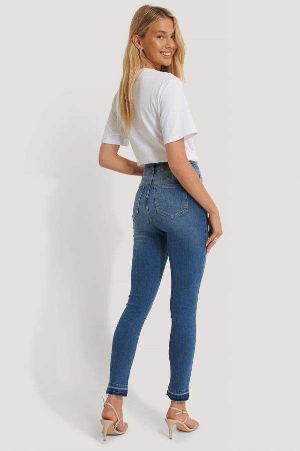 Super Skinny Fit Mid-Rise Clean Look Stretchable Jeans  - Back View - AceCart