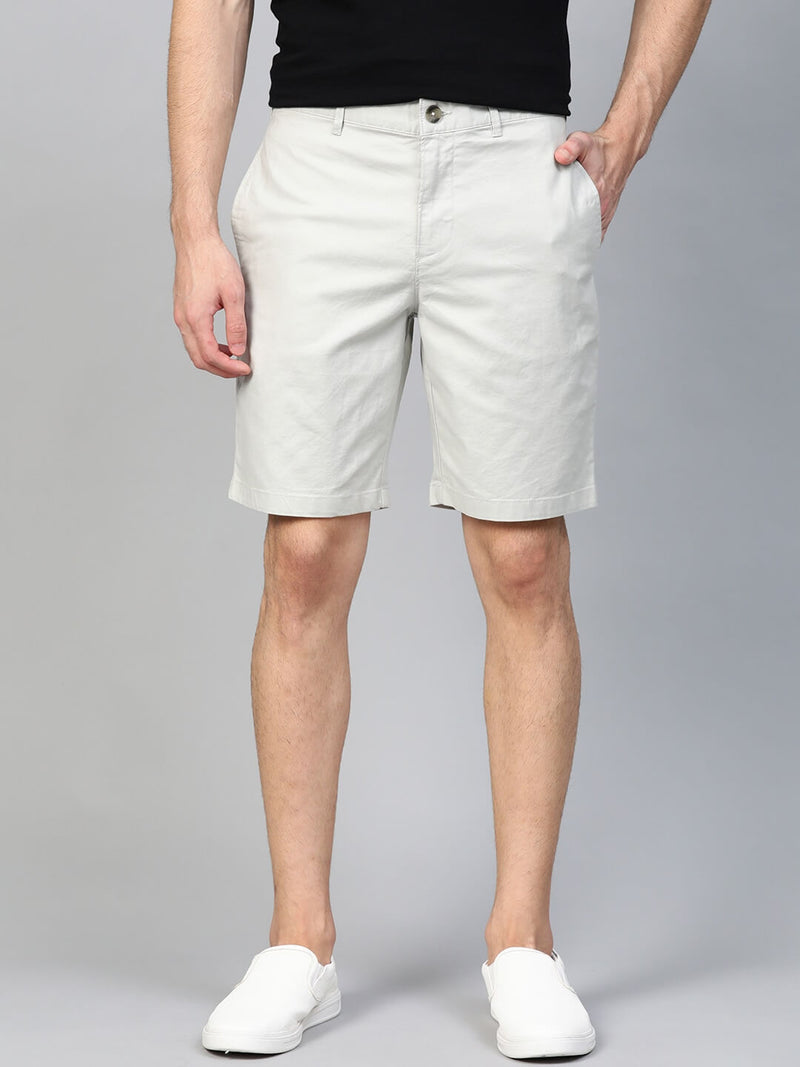Men Off-White Self-Checked Regular Fit Shorts - Side View - AceCart