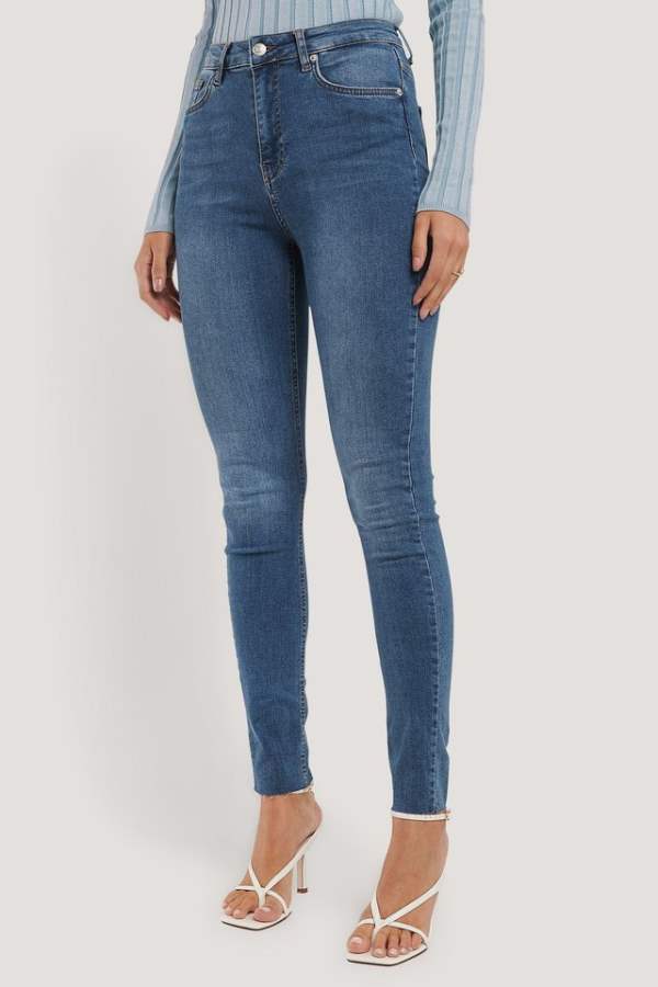 Skinny Fit Mid-Rise Clean Look Stretchable Jeans  - Right Side View - AceCart
