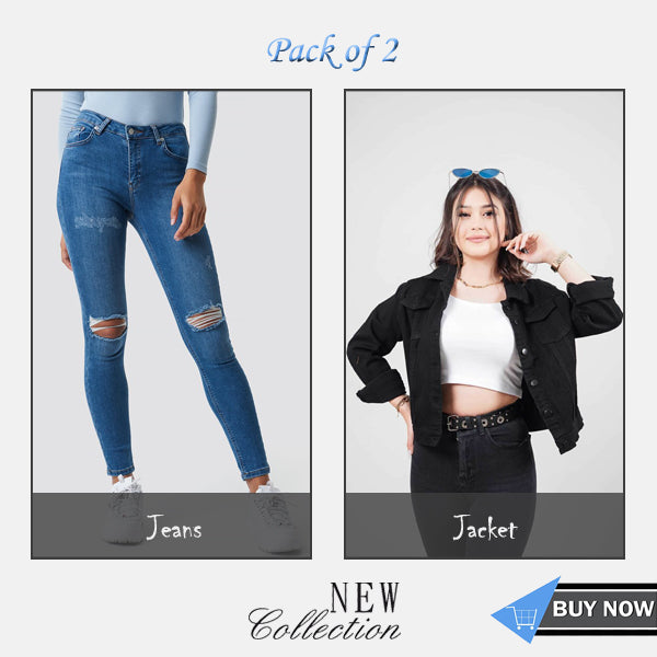 Bundle of 2 Deal Jeans & Jacket - Front View - AceCart
