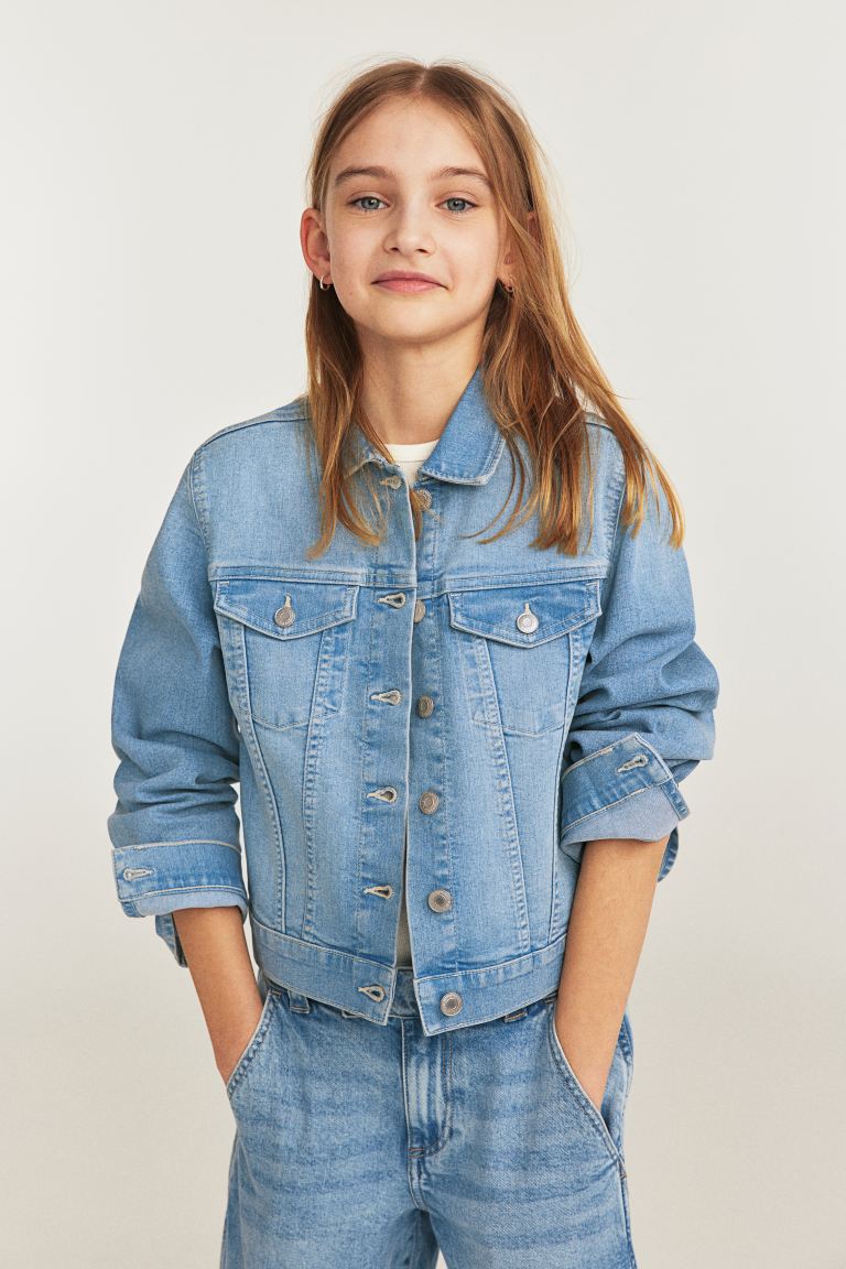 Girls Denim Jacket Light Blue 1-2 Y - Main Image