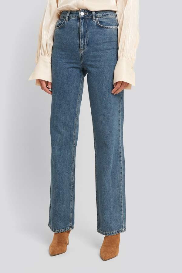 Mid-Rise Clean Look Stretchable Jeans  - Side View - AceCart