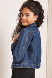 Dark Blue Denim Jacket For Girls