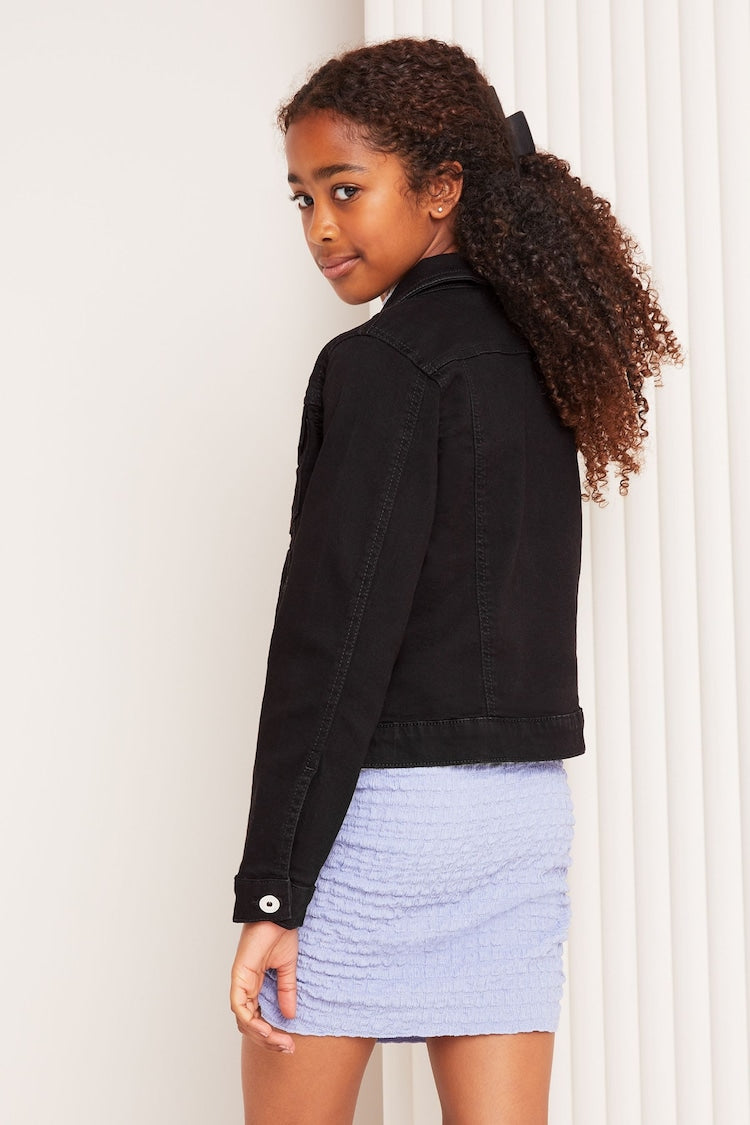 Black Denim Jacket For Girls