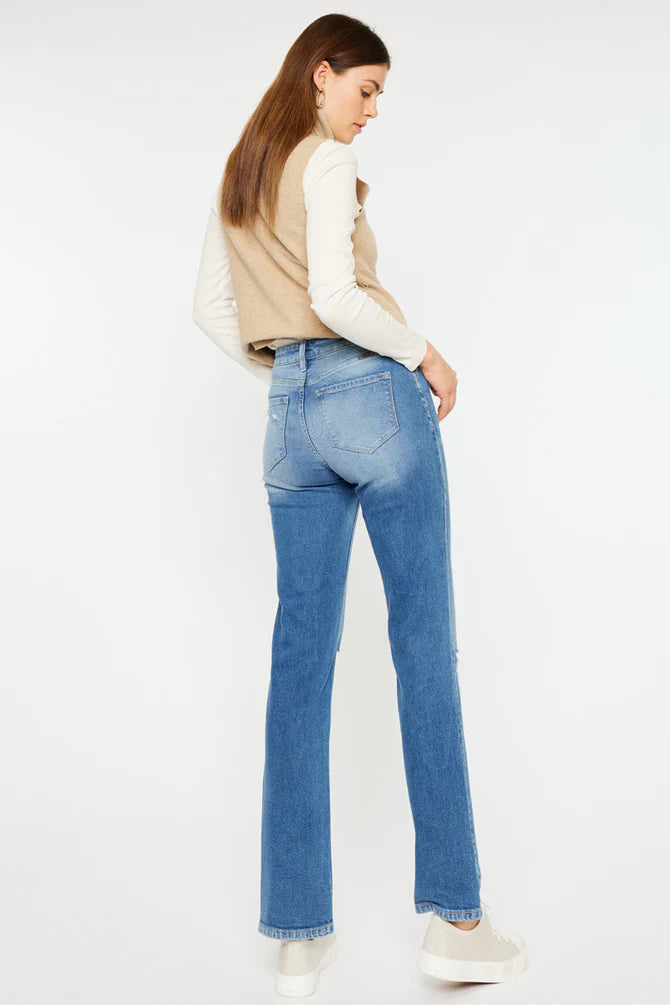 Sultana High Rise Slim Straight Leg Jeans