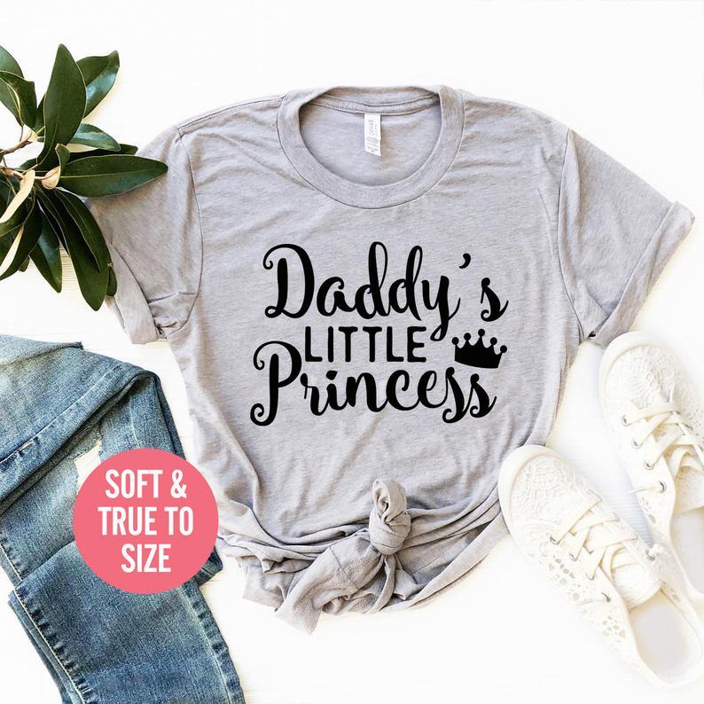 Daddys Little Princess T Shirt Princess TShirt Daddys Princess - Front View - AceCart