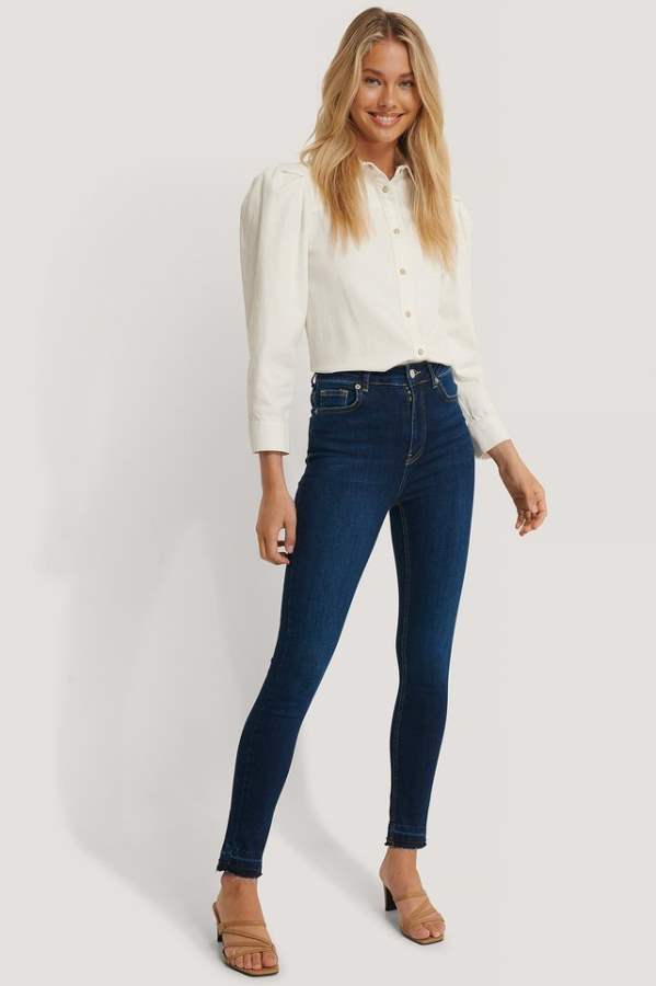 Super Skinny Fit Mid-Rise Clean Look Stretchable Jeans  - Front View - AceCart